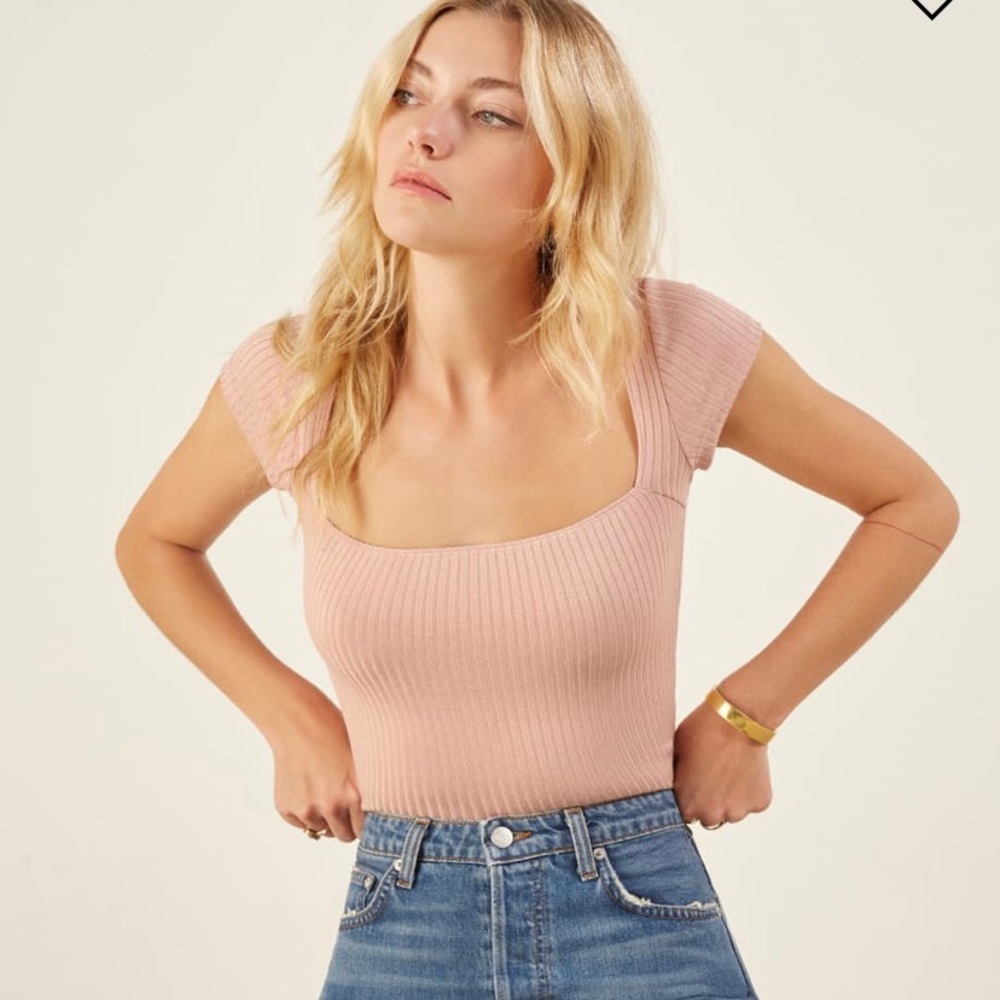 Reformation Bardot top (M)